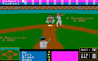 Baseball atari screenshot